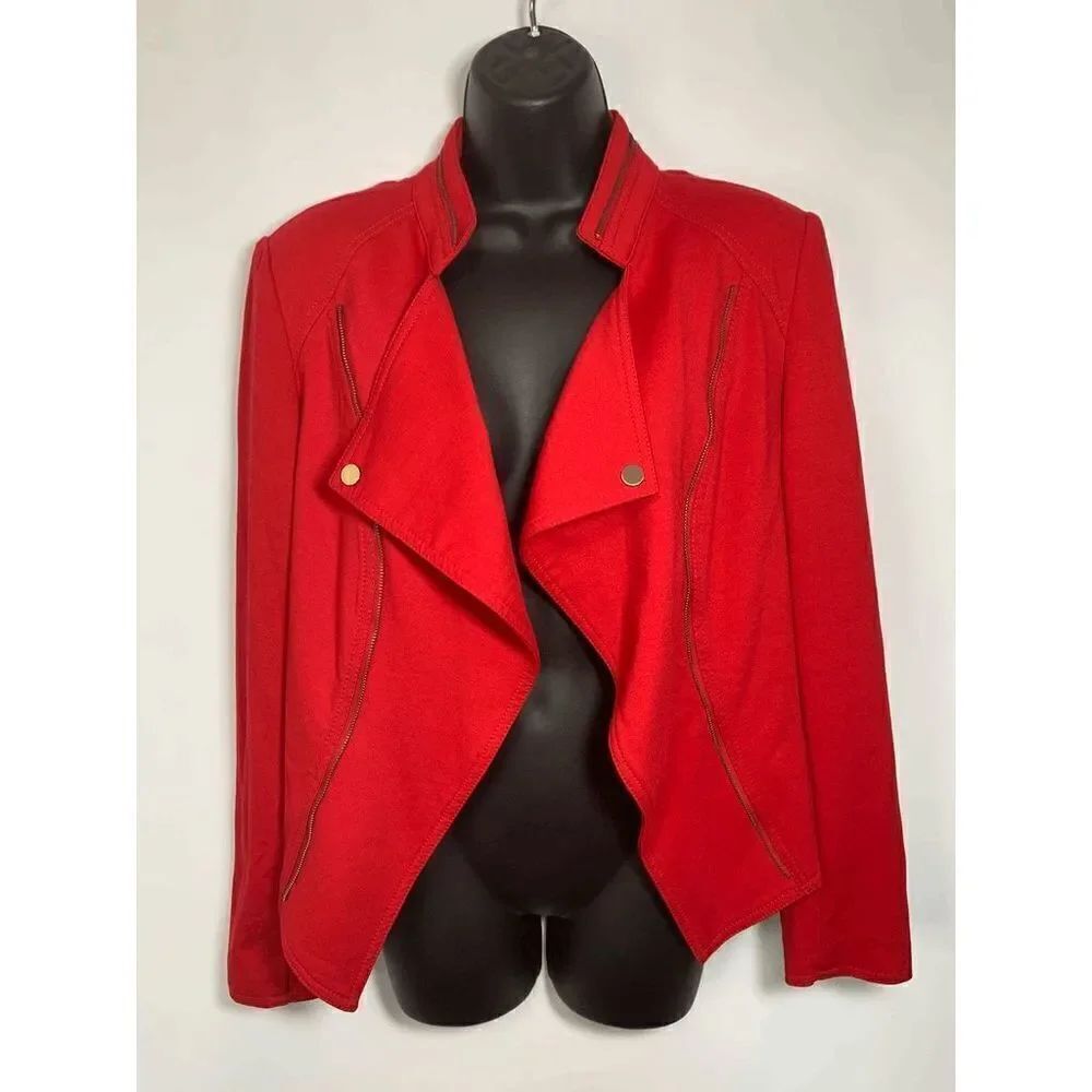 Bianca Nygard Red Crop Blazer